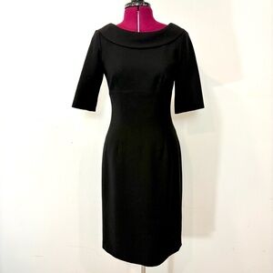Sandra Angelozzi Slim Fit Black 3/4 Sleeve Mini Formal Dress sz 36 or US S